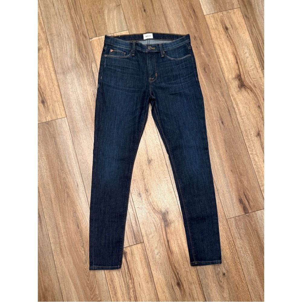 Hudson Jeans (Natalie) Dark Blue Women's Mid Rise Super Skinny Jeans